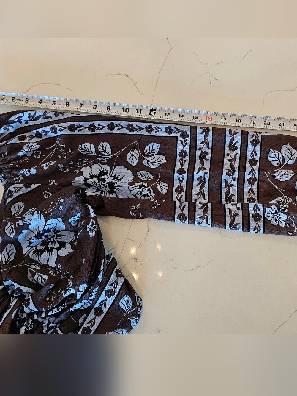 Gianni Bini  Brown White Floral Two-Piece Skort Set Women's Sz XL - Picture 14 of 15
